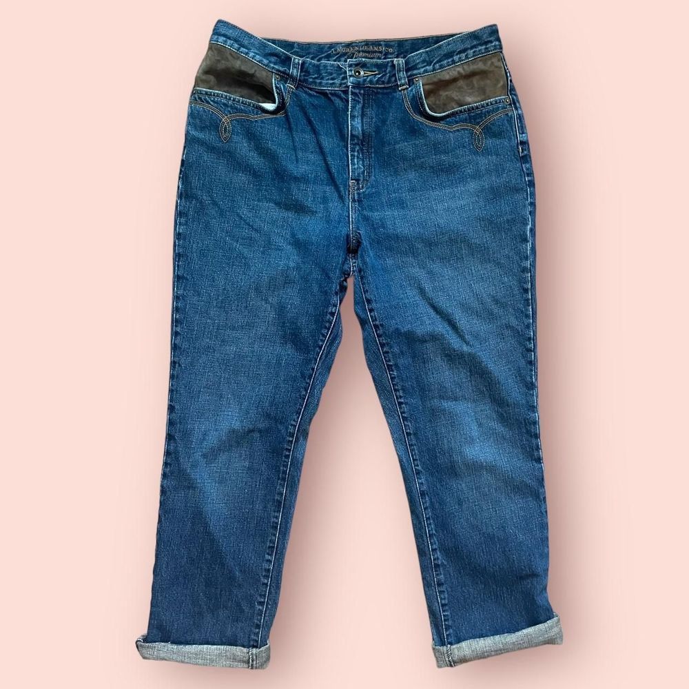 ralph lauren slim suede patch jeans
